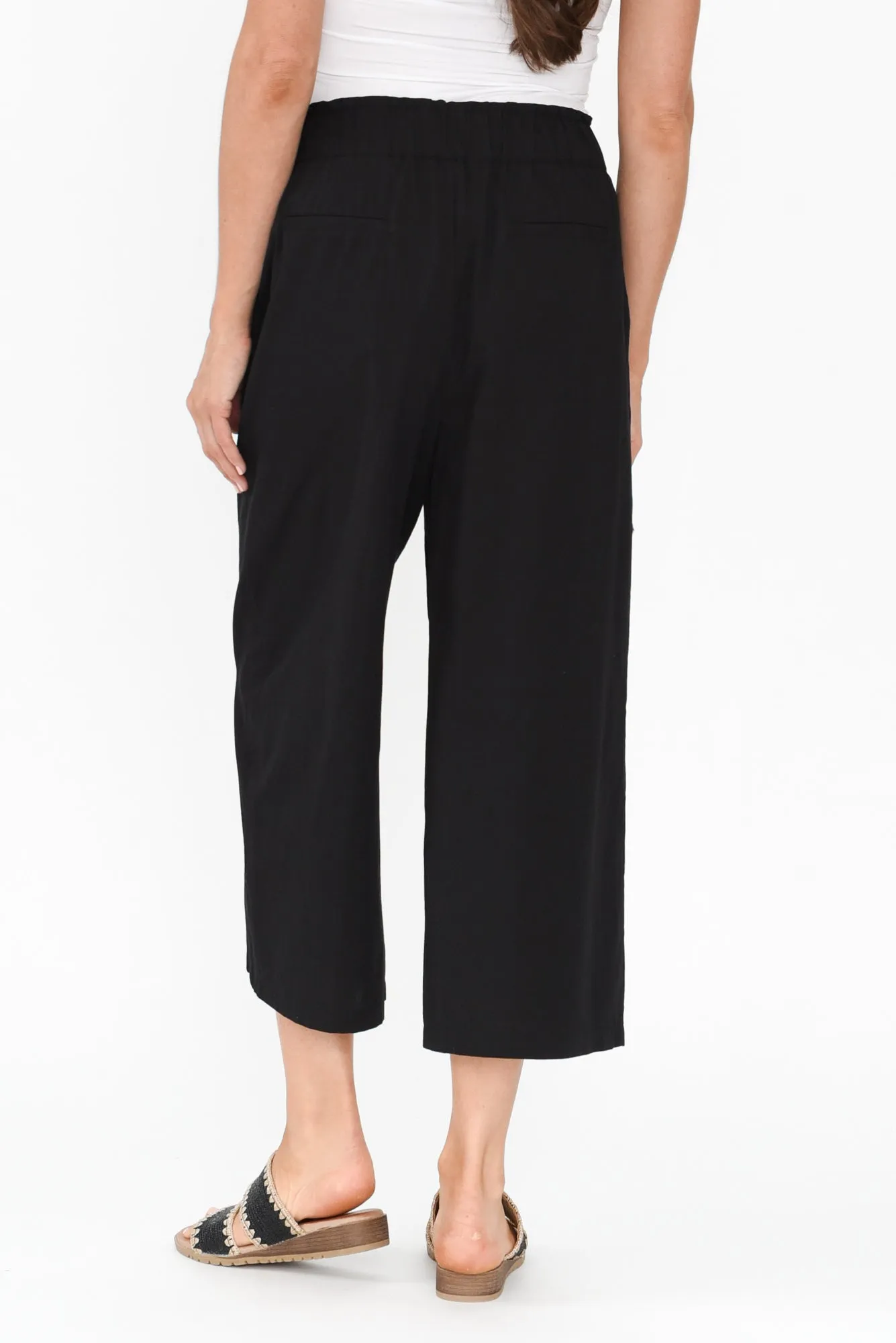 Cabo Black Cotton Pants