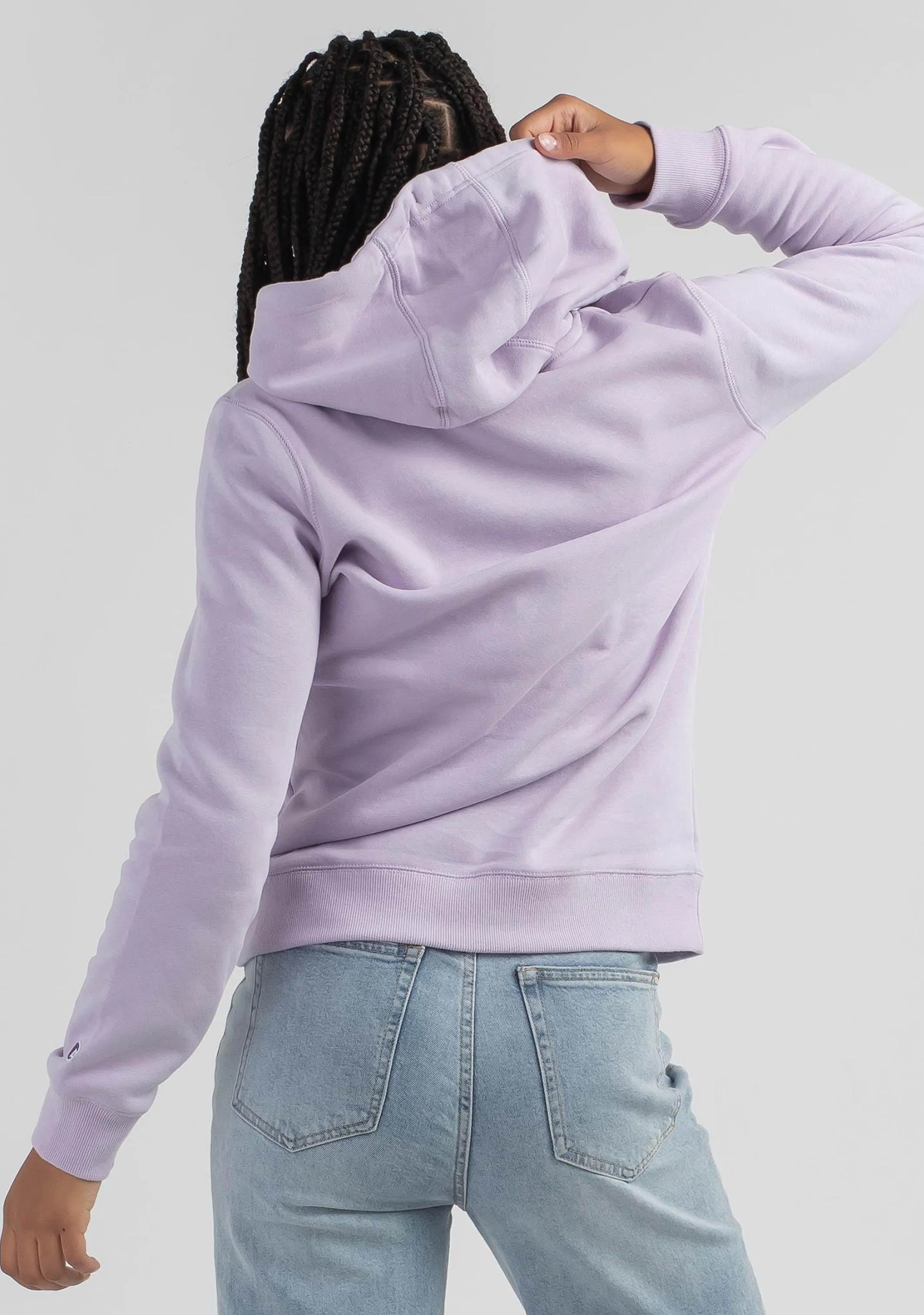 Champion Womens Script Logo Hoodie Lilac <br> CWG4N XMC