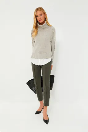 Chia Melange Jolie Fringed Layered Looker Sweater