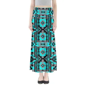 Chiefs Mountain Sky Full Length Maxi Skirt