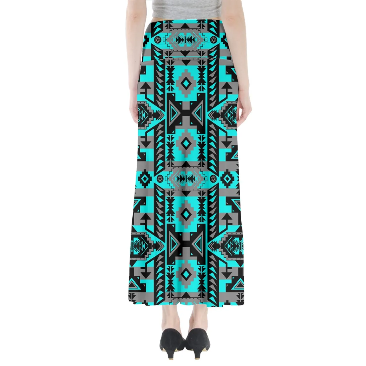 Chiefs Mountain Sky Full Length Maxi Skirt