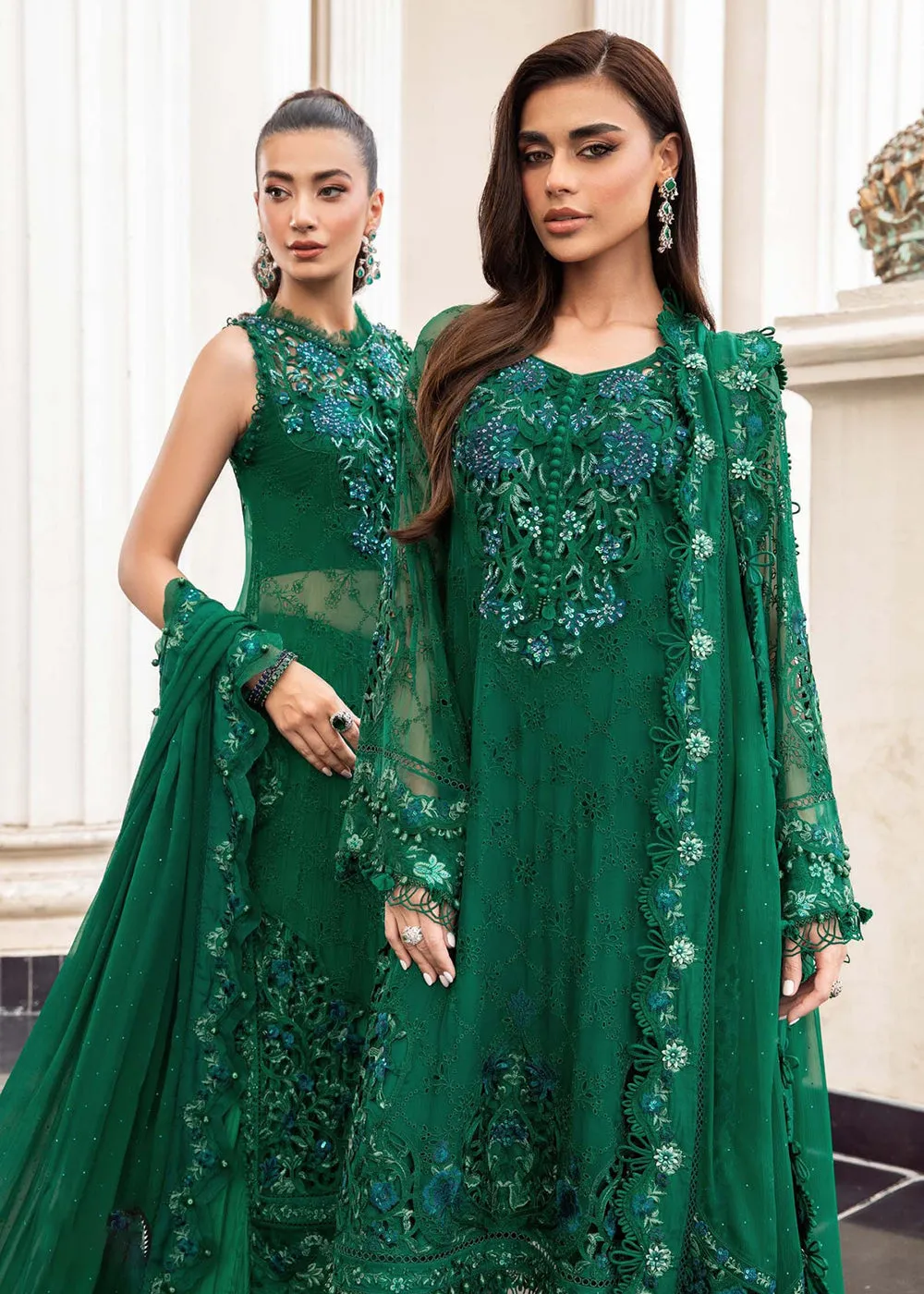 Chiffon Formals 2023 by Maria B | MPC-23-108 Emerald Green