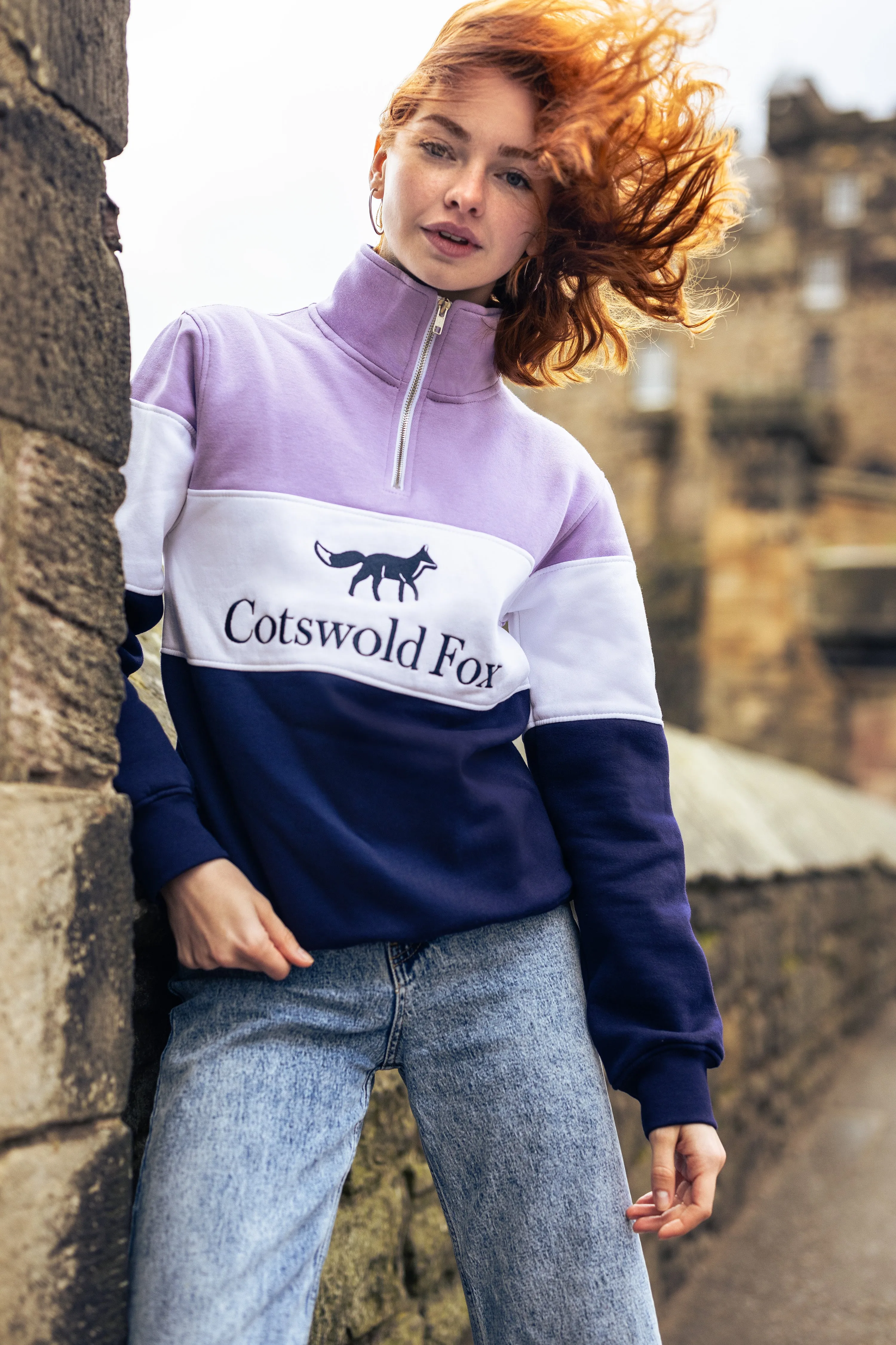 Cirencester Quarter Zip | Lilac