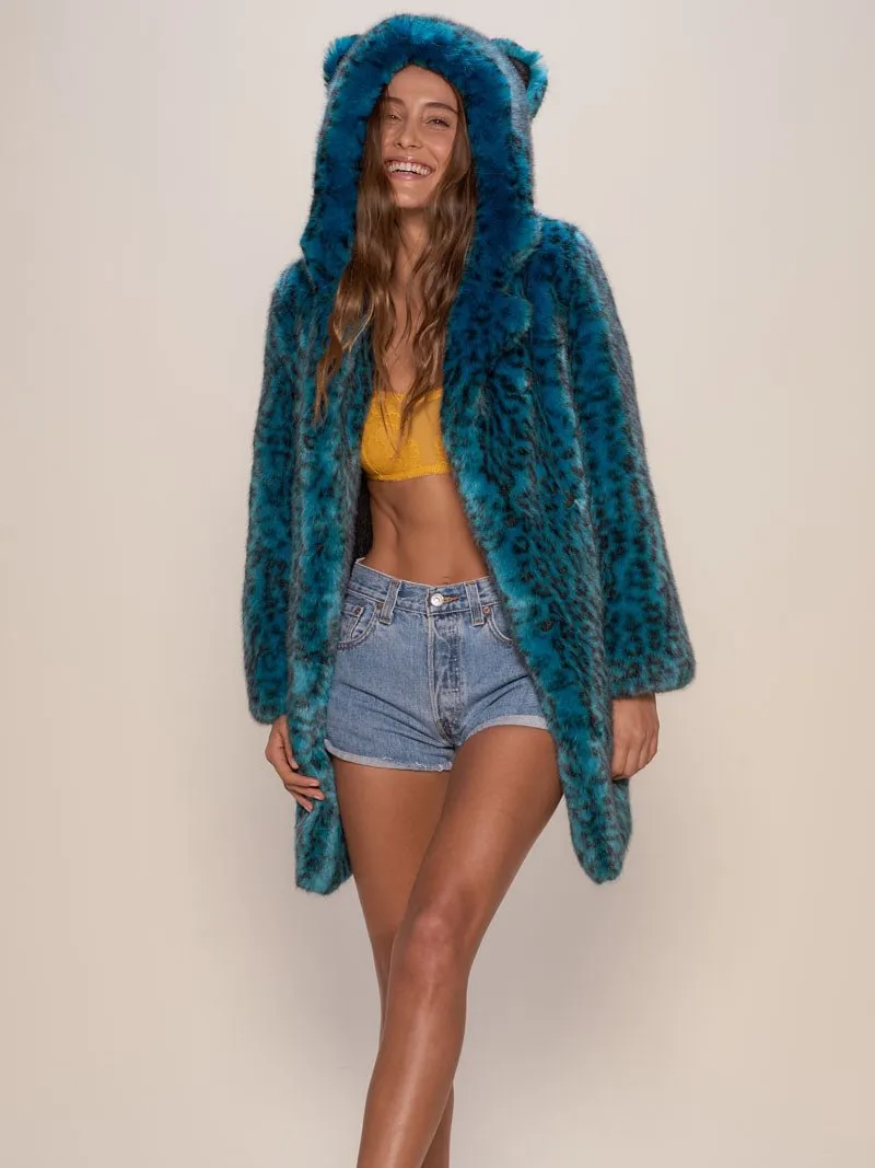 Classic Ice Leopard Luxe Faux Fur Coat