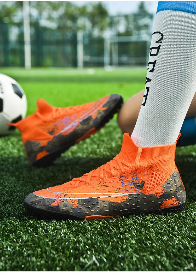 Comfortable High-Top Soccer Cleats, Breathable