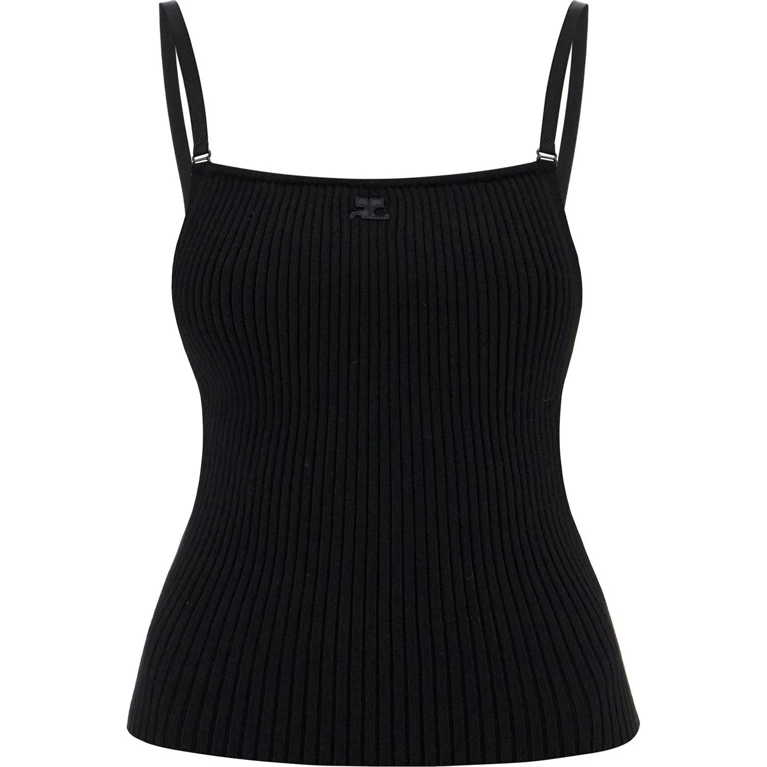 Courreges ribbed sleeveless top with