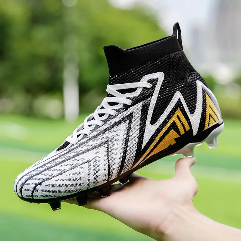 Custom High-Top Soccer Cleats with Logo for Pro Matches