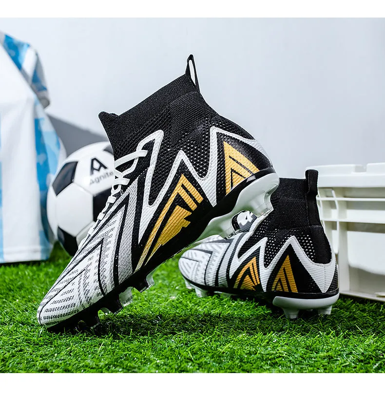 Custom High-Top Soccer Cleats with Logo for Pro Matches