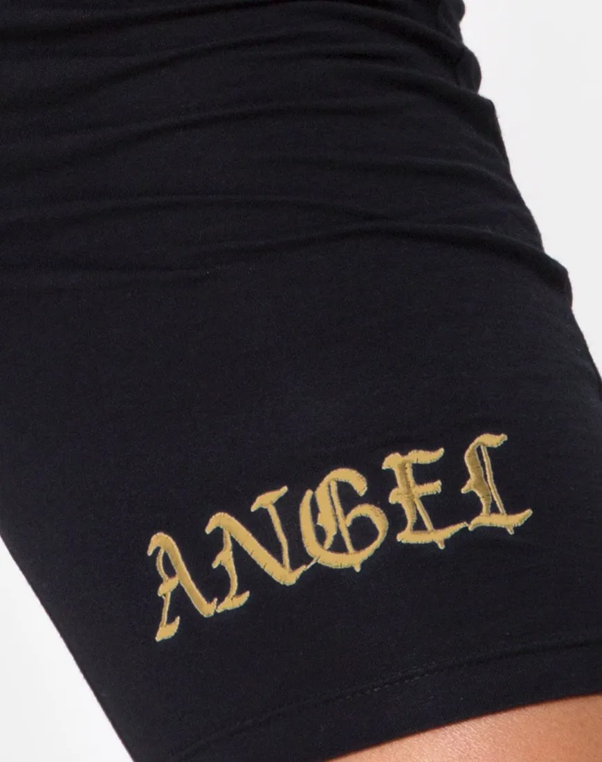 Cycle Short Black No Angel Embroidery