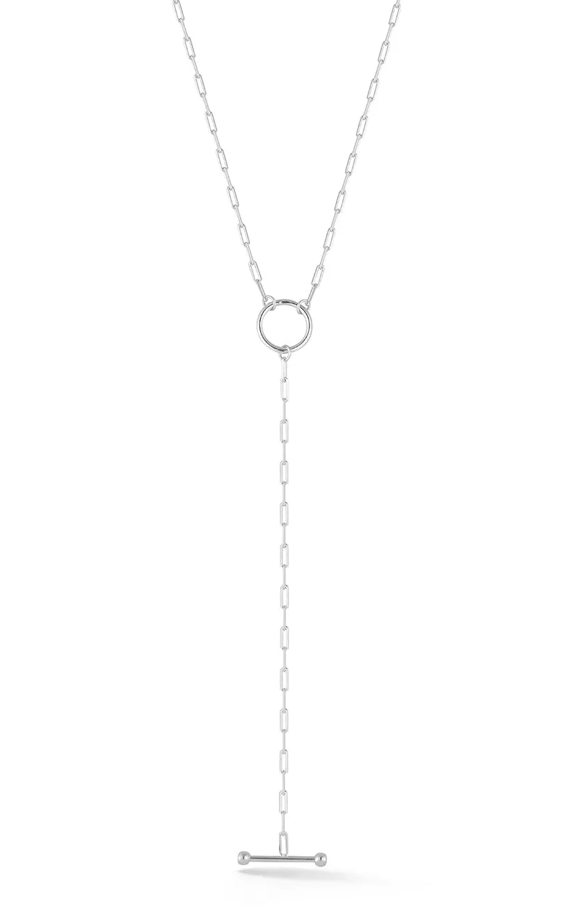 Dainty Chain Toggle Clasp Lariat Necklace