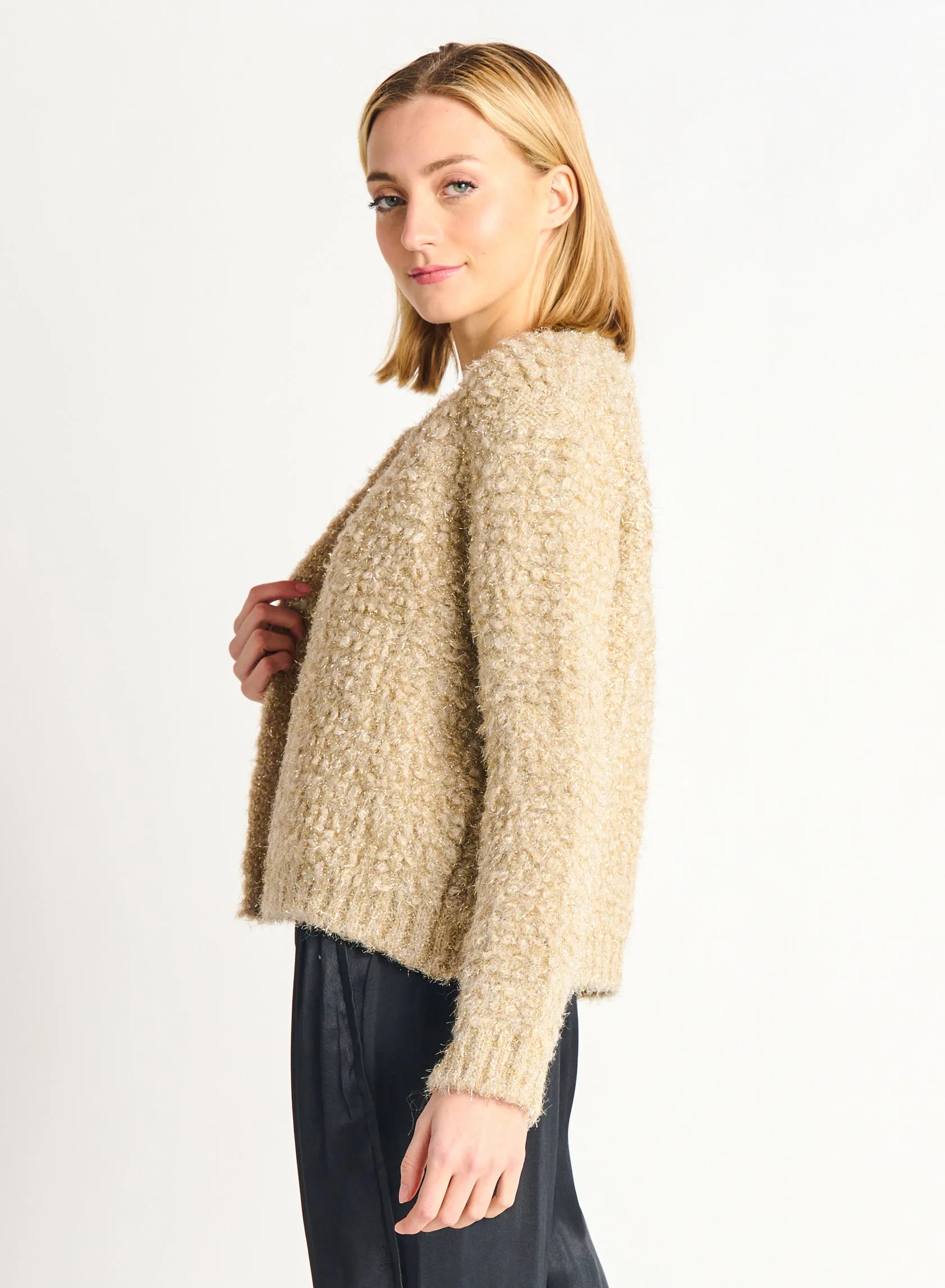 Dex Tundra Lurex Boucle Cardigan