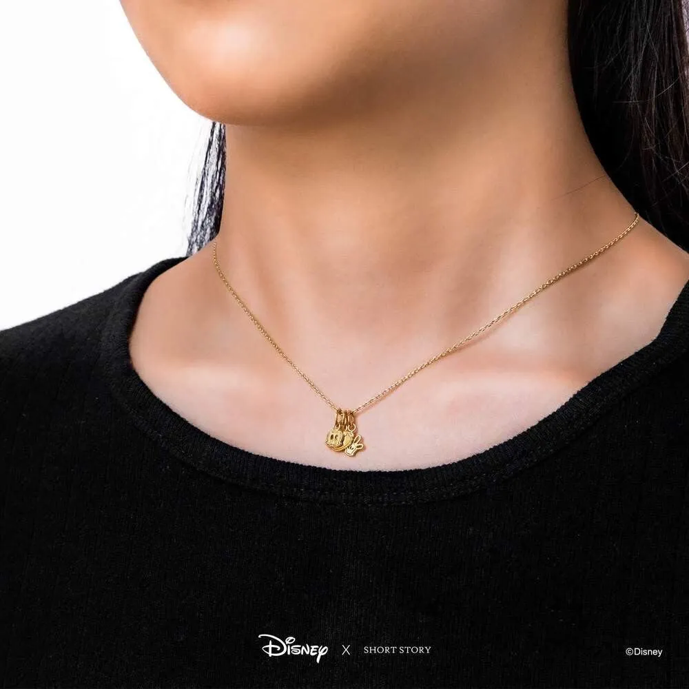 DISNEY X SHORT STORY NECKLACE MICKEY SHORTS GLOVE SHOE GOLD