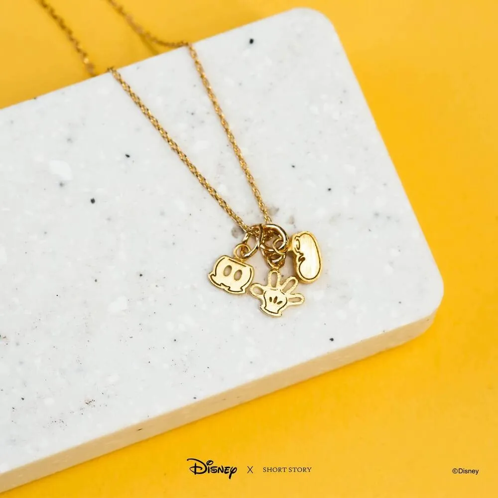 DISNEY X SHORT STORY NECKLACE MICKEY SHORTS GLOVE SHOE GOLD