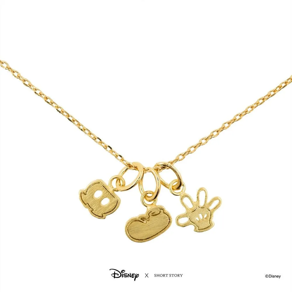 DISNEY X SHORT STORY NECKLACE MICKEY SHORTS GLOVE SHOE GOLD