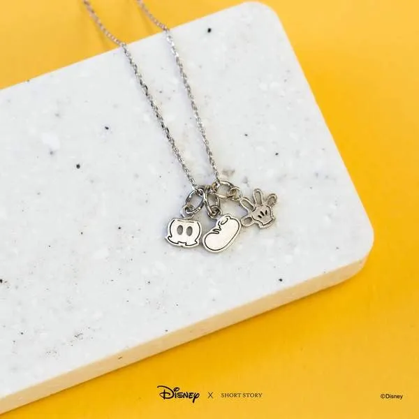 DISNEY X SHORT STORY NECKLACE MICKEY SHORTS GLOVE SHOE SILVER