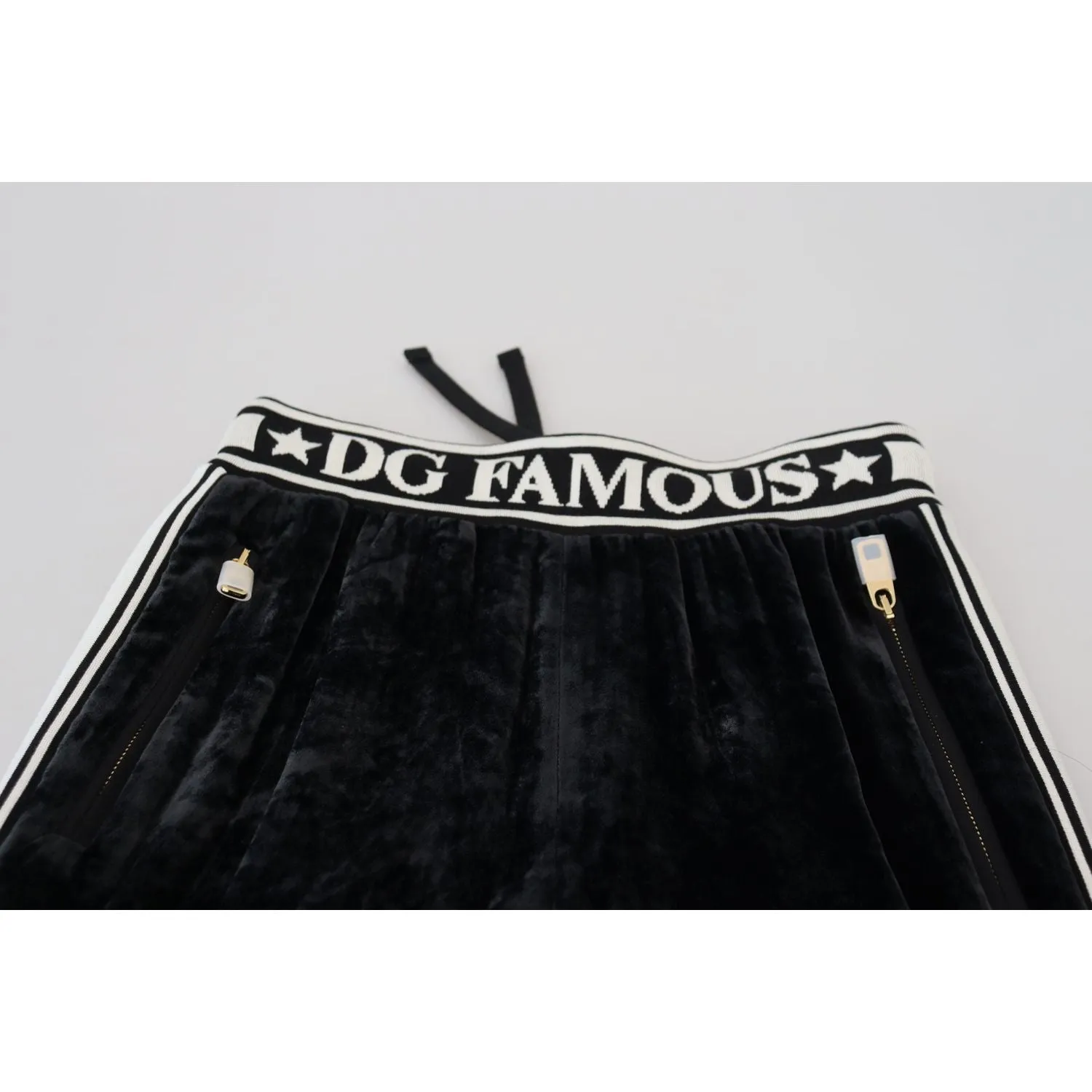 Dolce & Gabbana Elegant Velvet Pants - Timeless Black Luxury