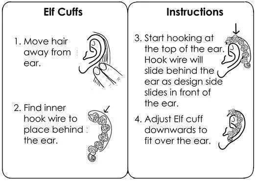 Elf Cuff Wire Wrap Beads - Silver