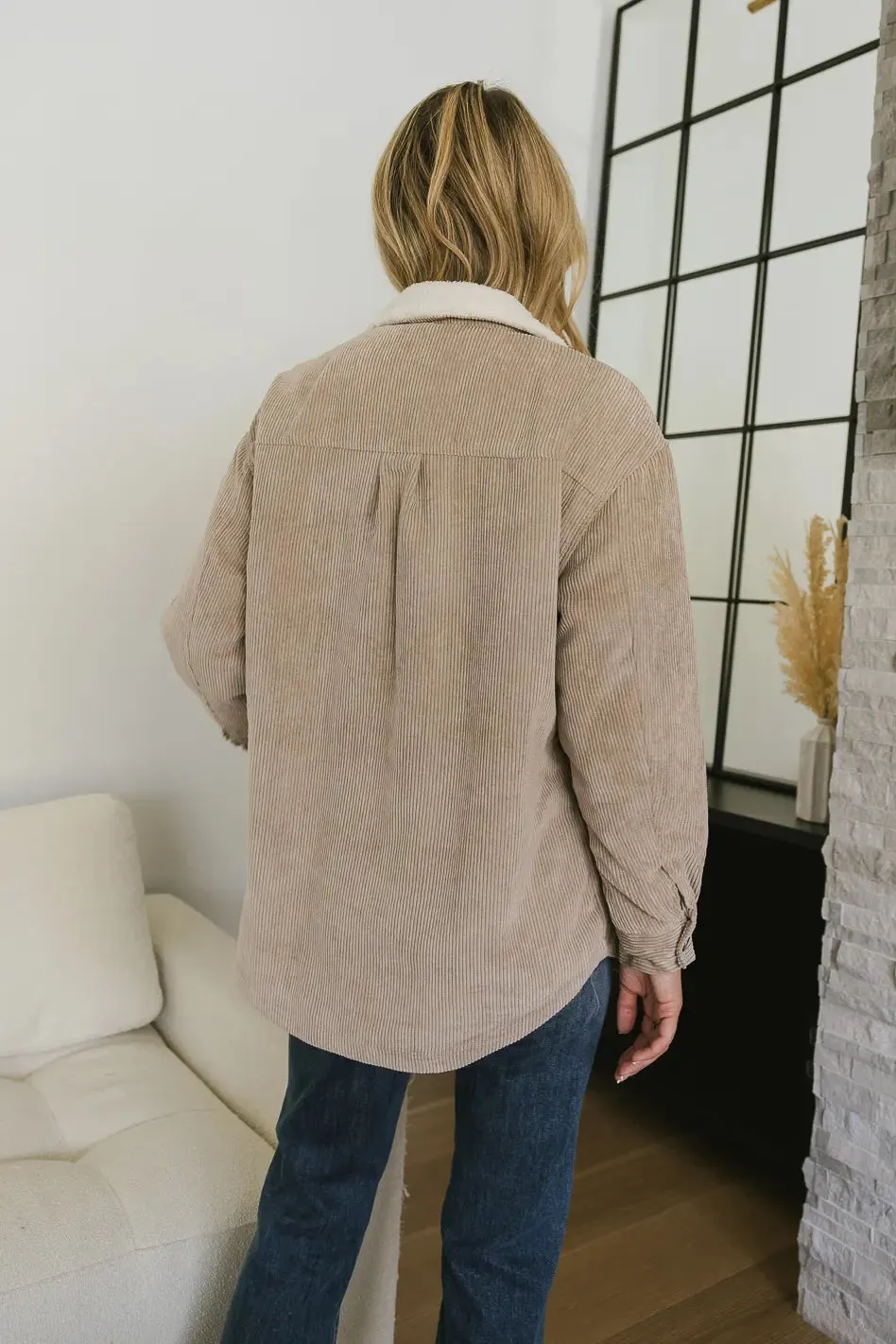 Emilia Corduroy Jacket in Tan - FINAL SALE