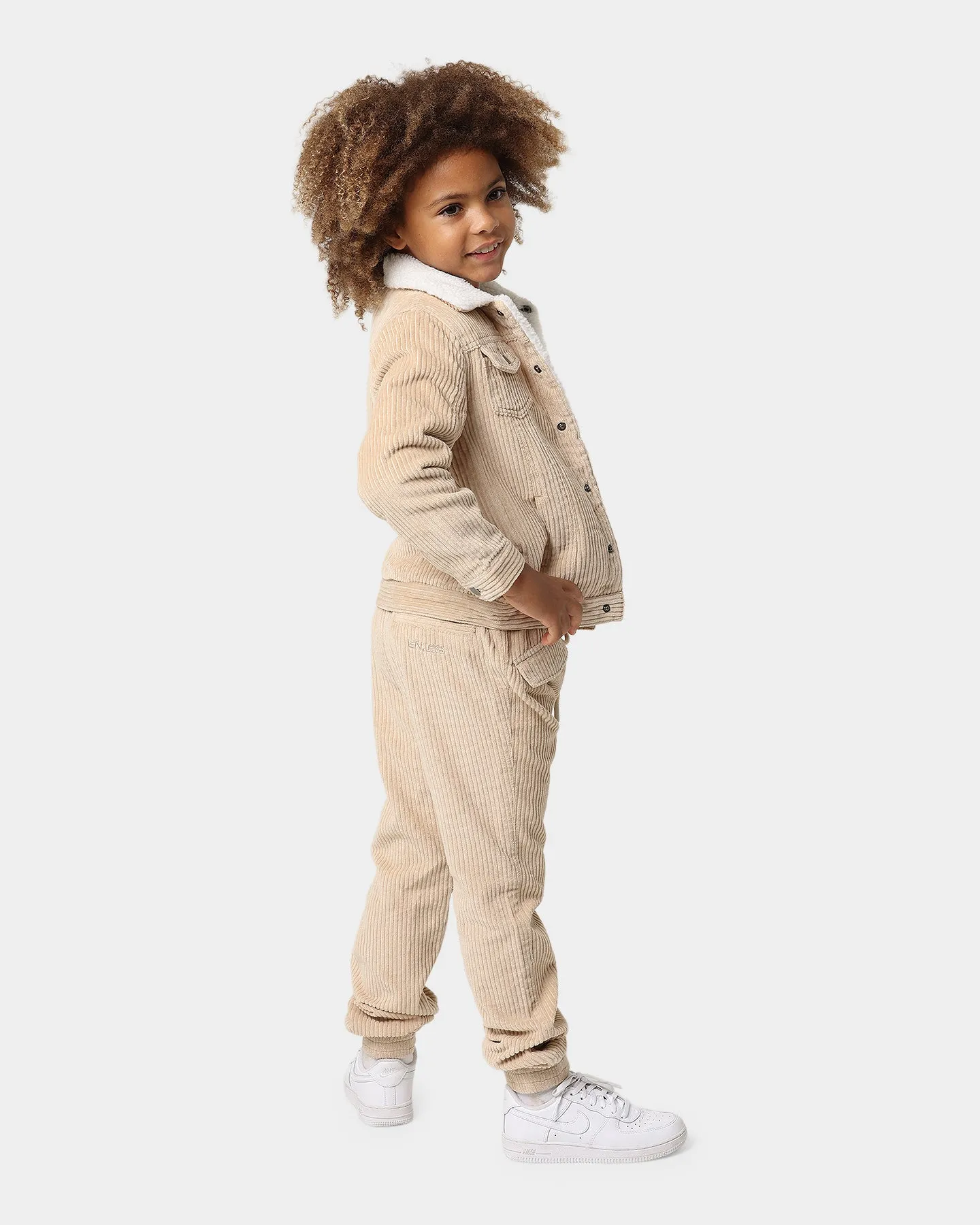 EN ES KIDS Kids' Realist Cord Sherpa Jacket Beige