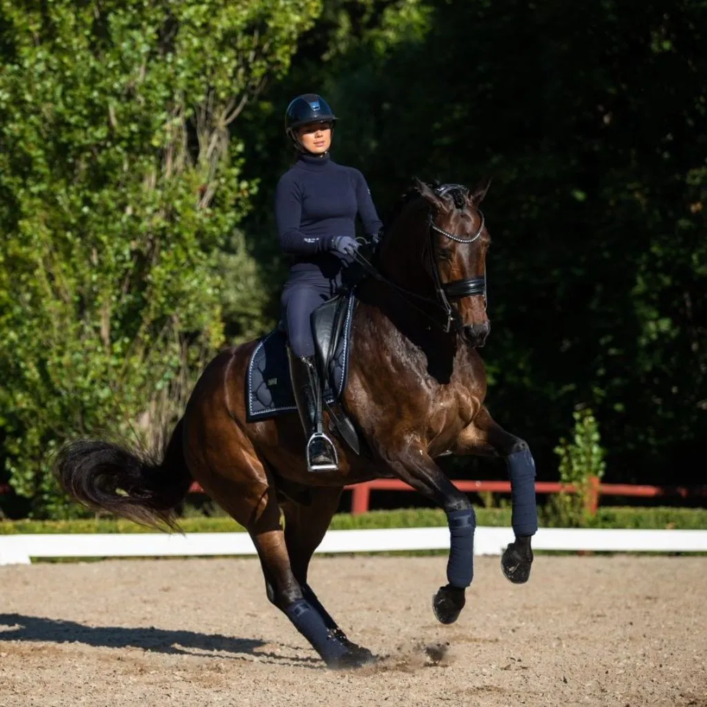 Equestrian Stockholm Polo Neck Jumper Midnight Blue