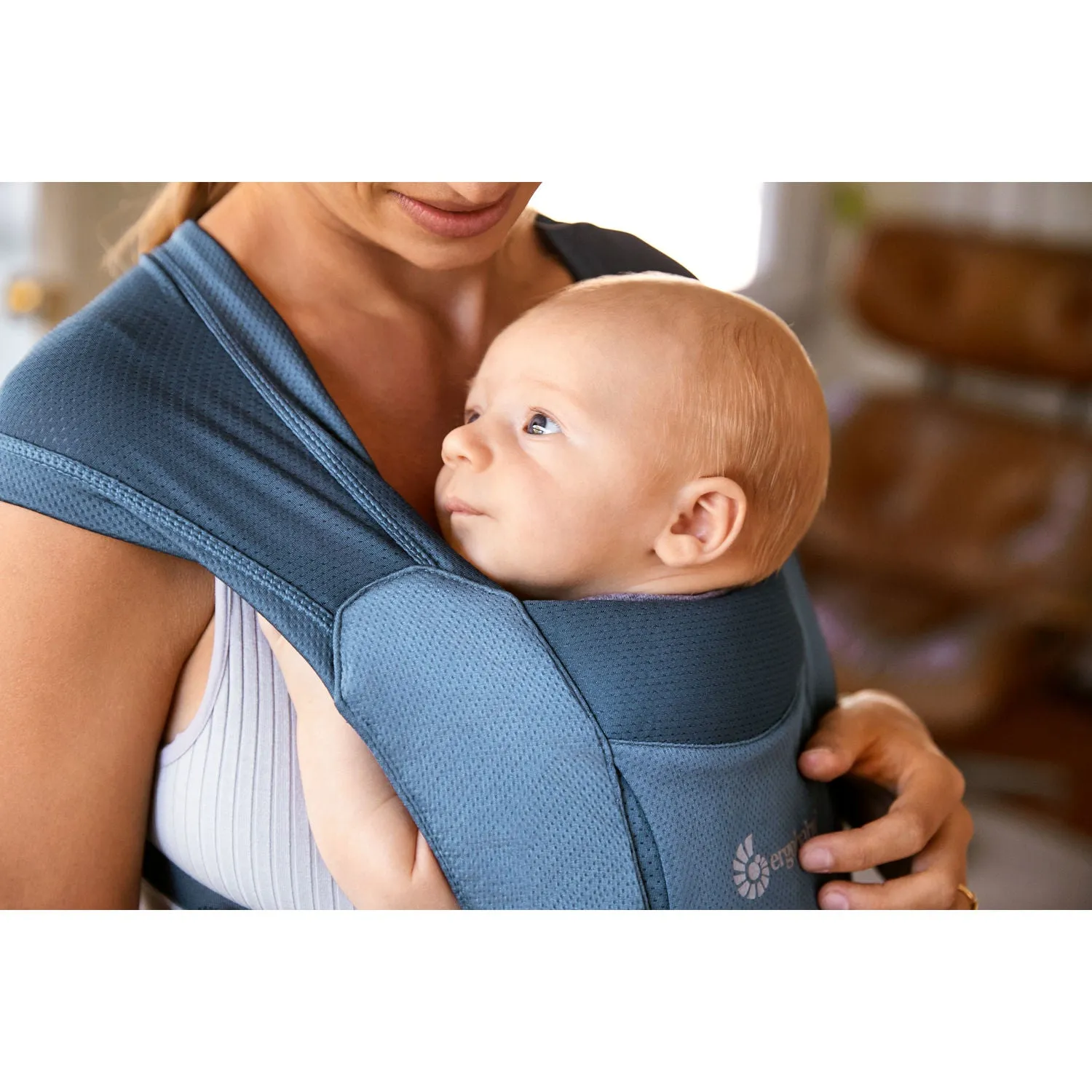 Ergobaby Embrace Soft Air Mesh Newborn Baby Carrier - Blue