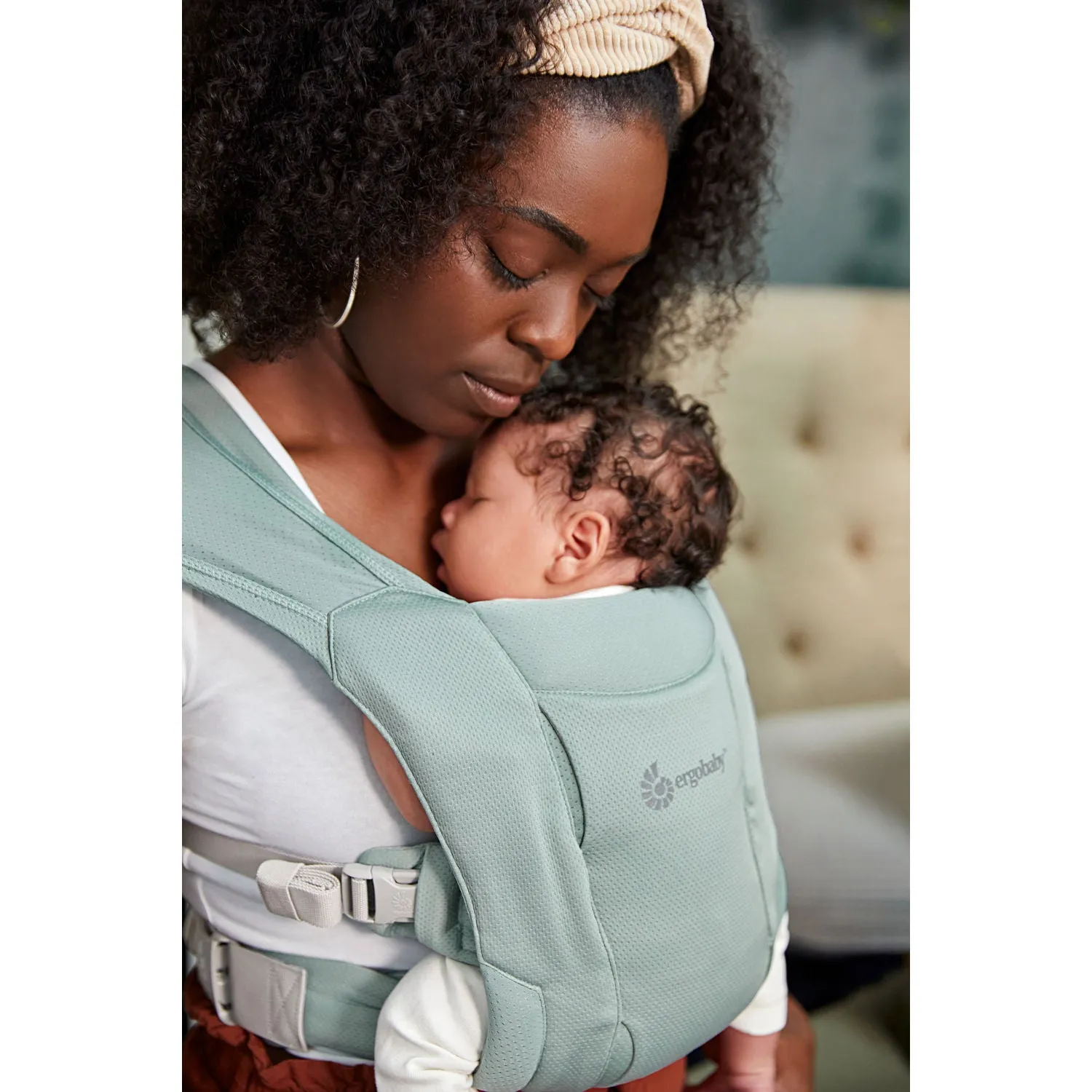 Ergobaby Embrace Soft Air Mesh Newborn Baby Carrier - Sage