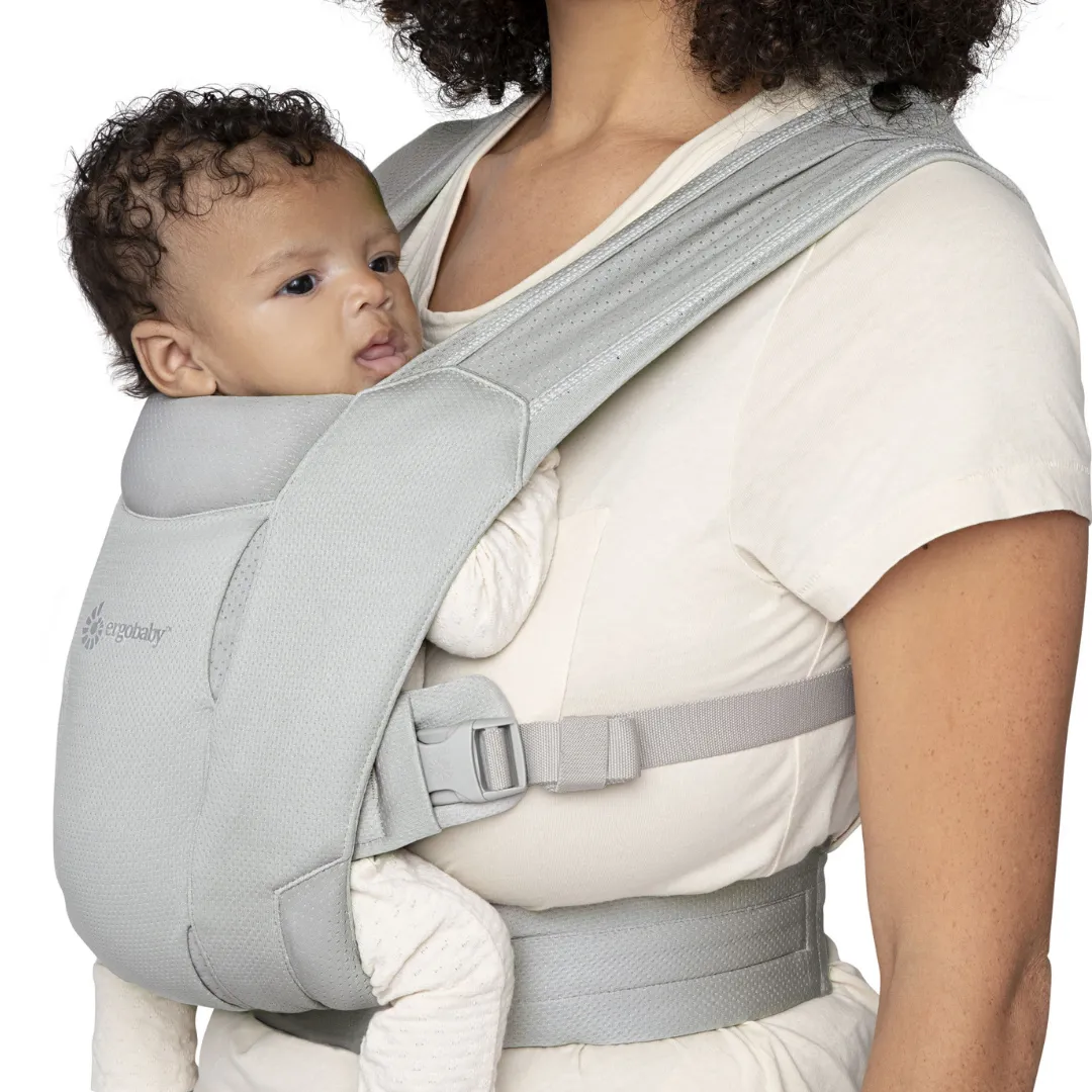 Ergobaby Embrace Soft Air Mesh Newborn Baby Carrier - Soft Grey