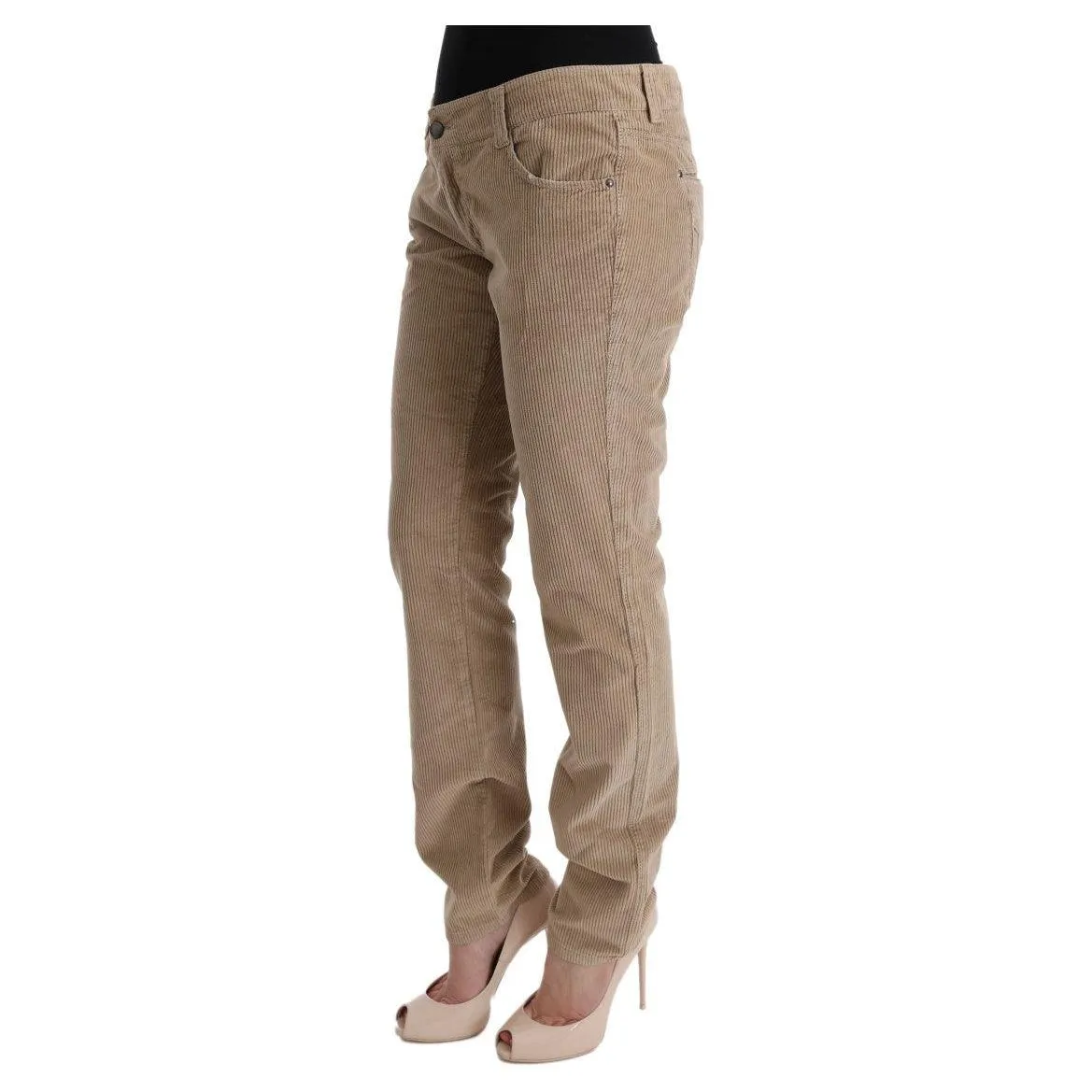 Ermanno Scervino Beige Regular Fit Luxe Trousers