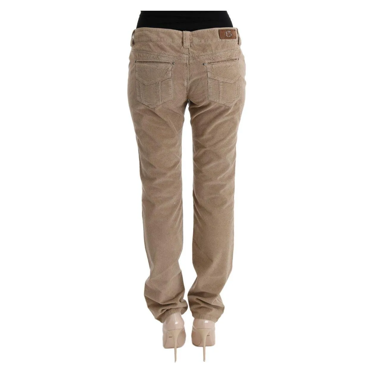 Ermanno Scervino Beige Regular Fit Luxe Trousers