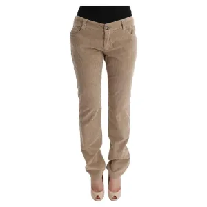 Ermanno Scervino Beige Regular Fit Luxe Trousers