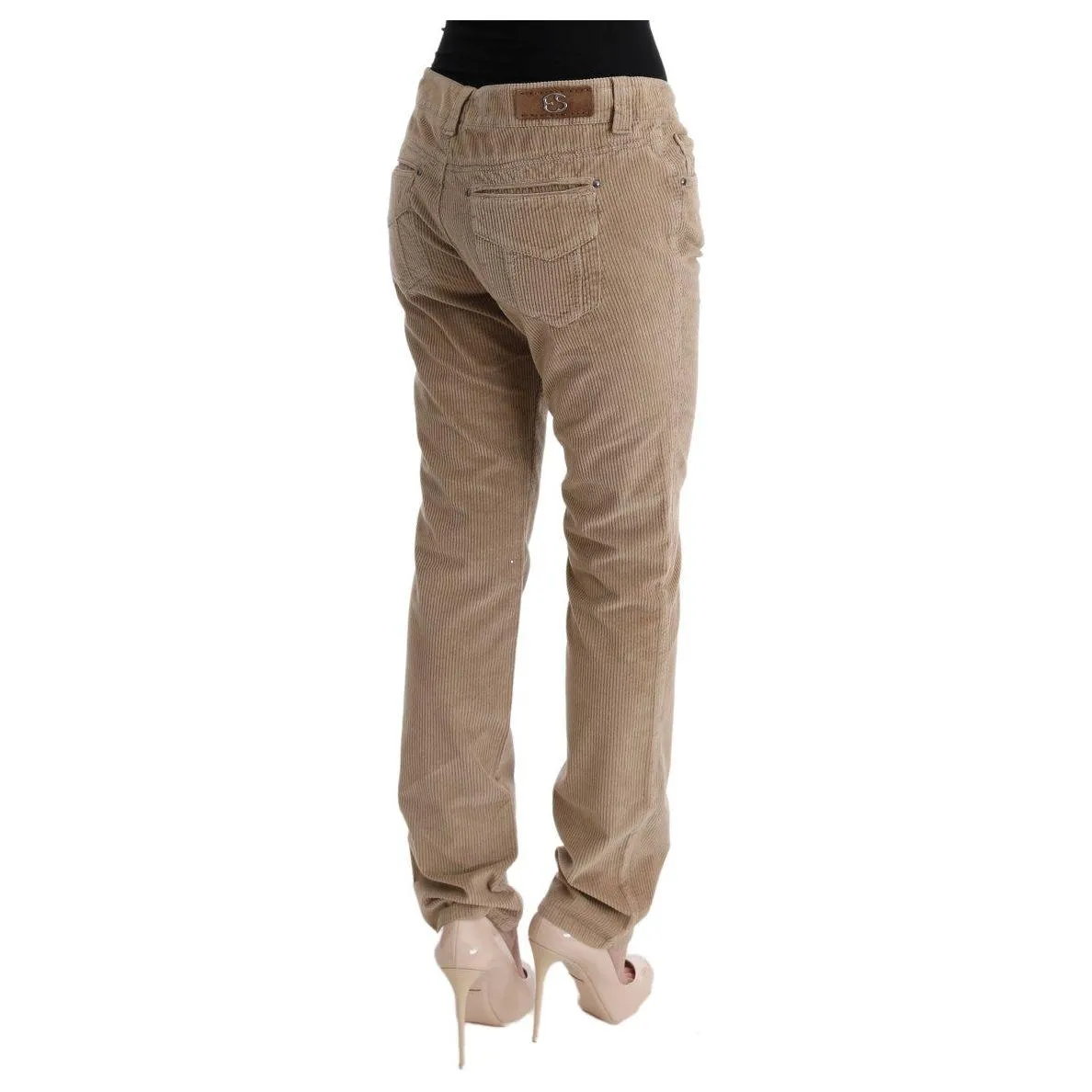 Ermanno Scervino Beige Regular Fit Luxe Trousers