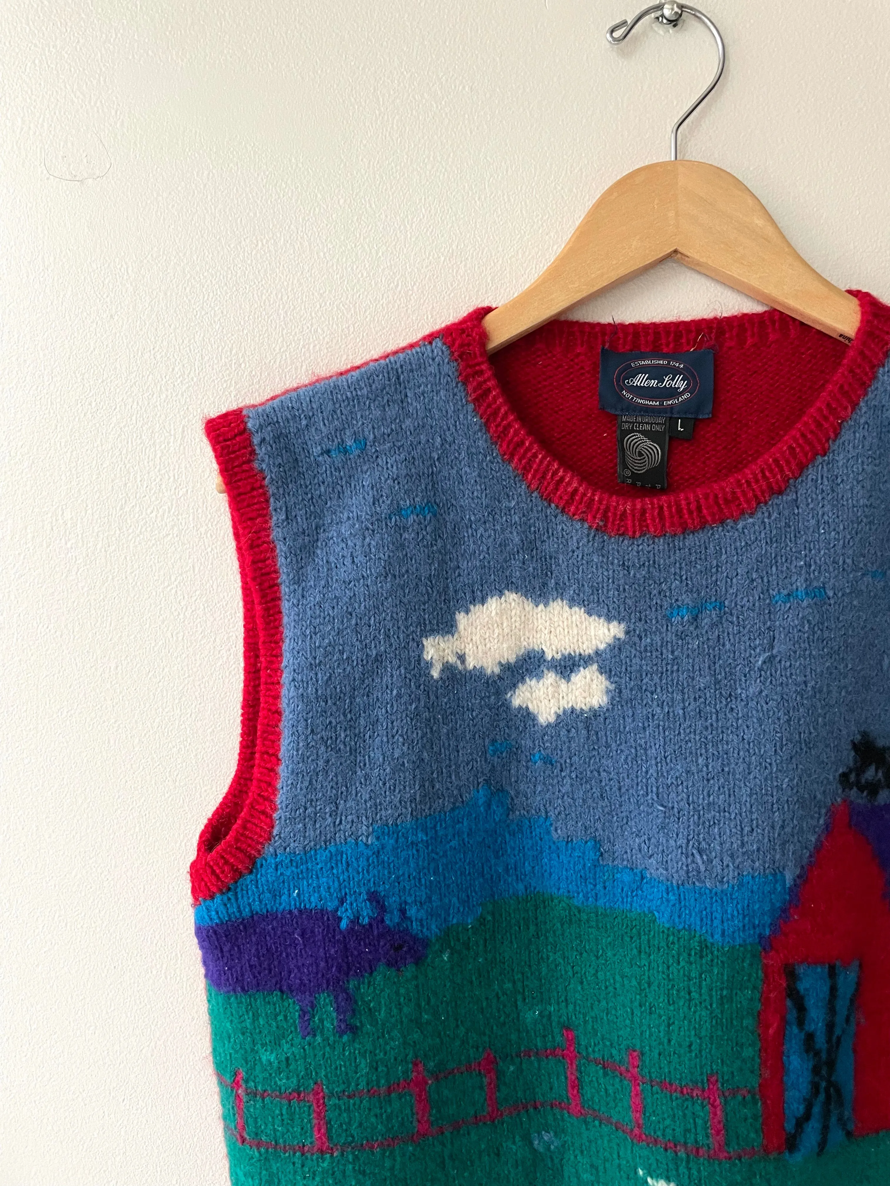 Farmyard Wool Vest | 1980s