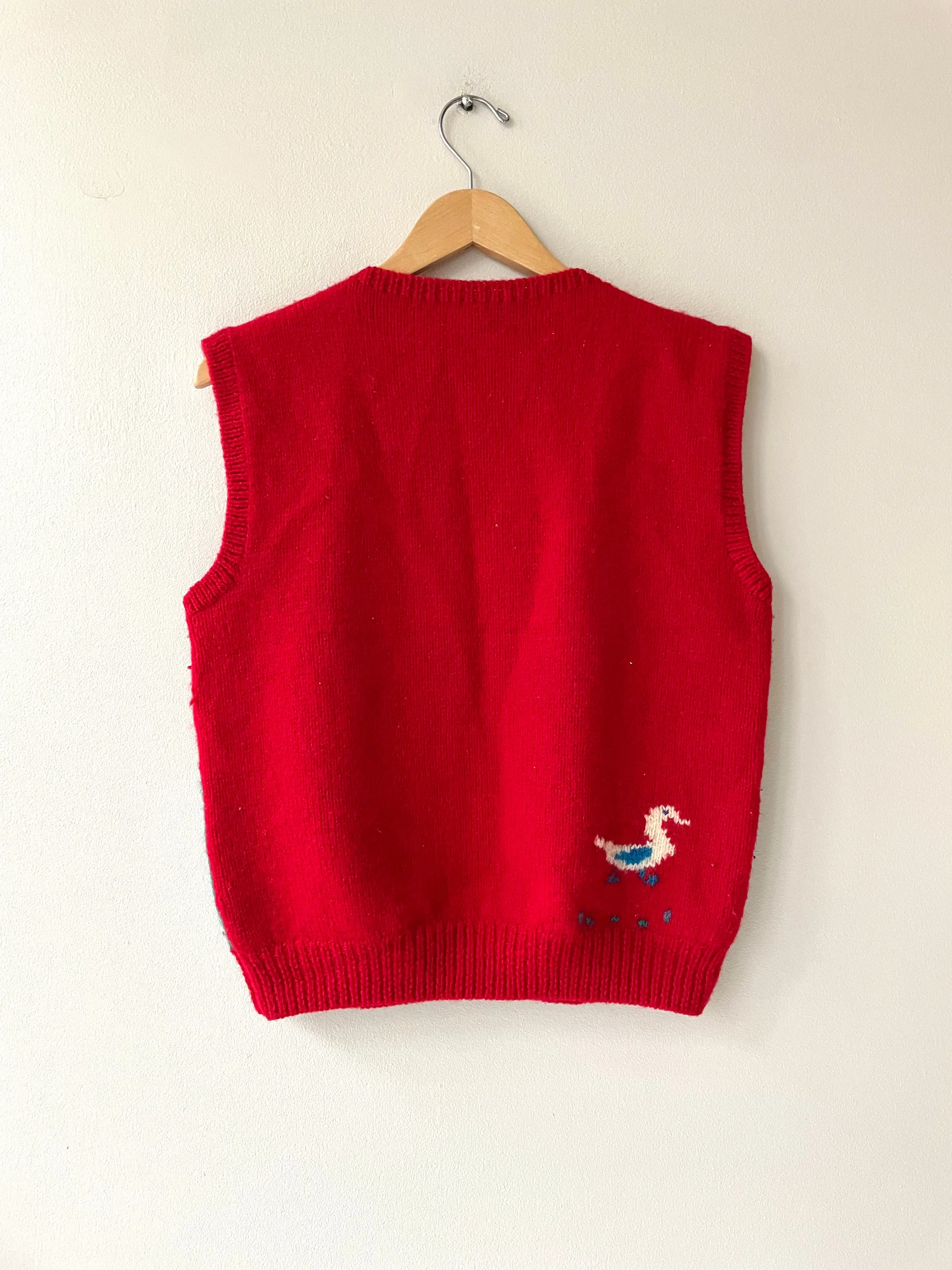 Farmyard Wool Vest | 1980s