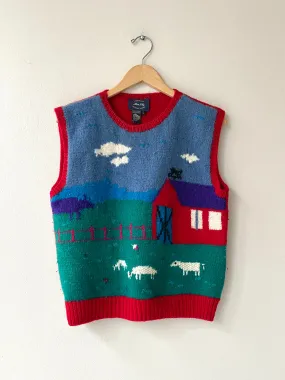 Farmyard Wool Vest | 1980s