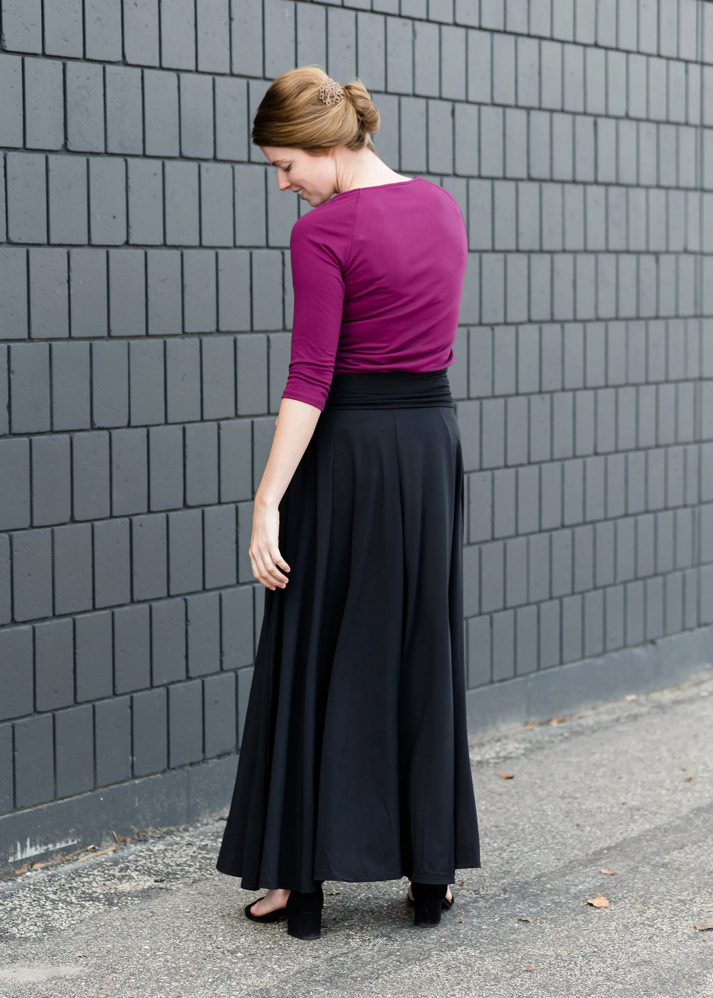 Feminine Flair Lined Maxi Skirt