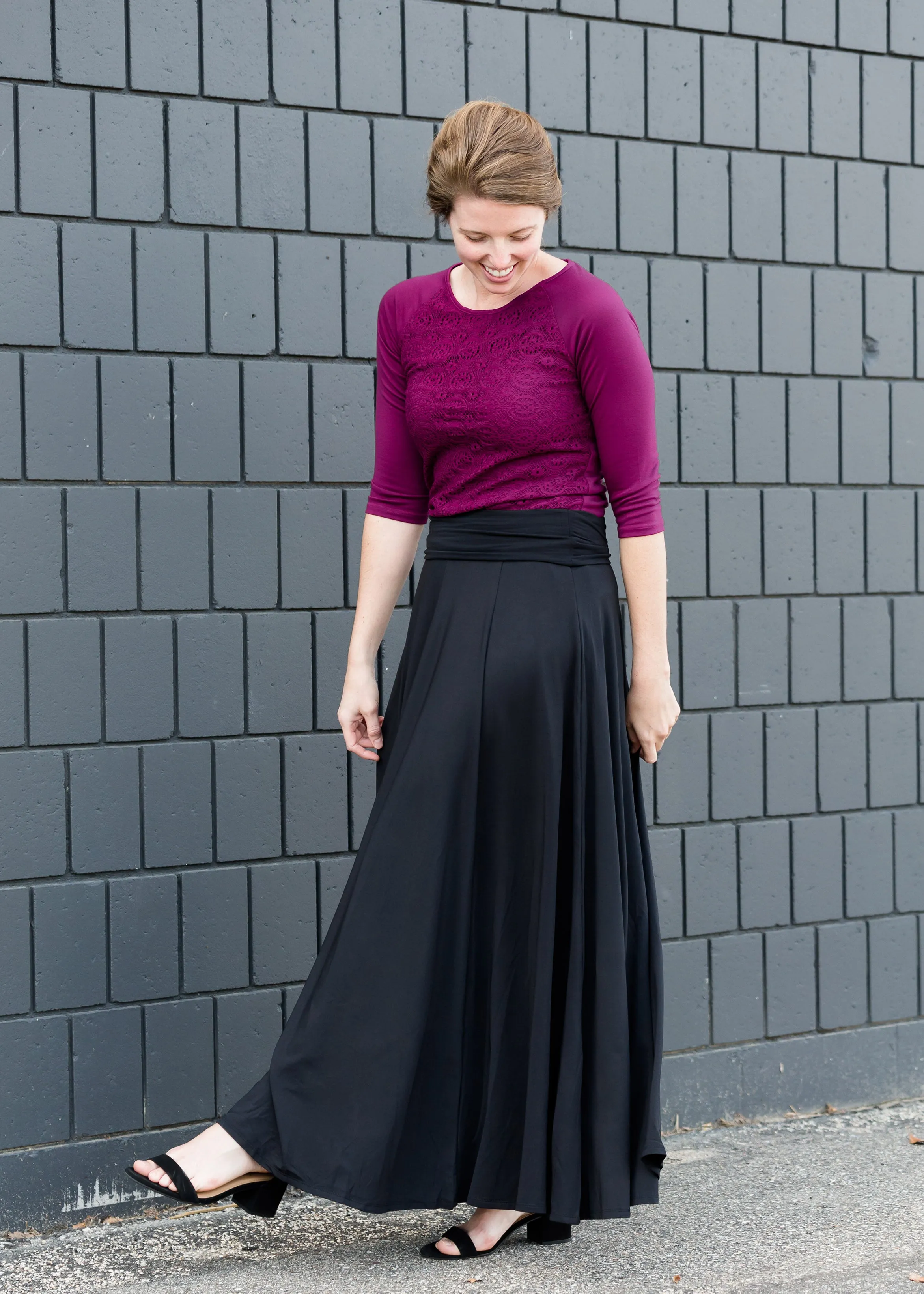 Feminine Flair Lined Maxi Skirt