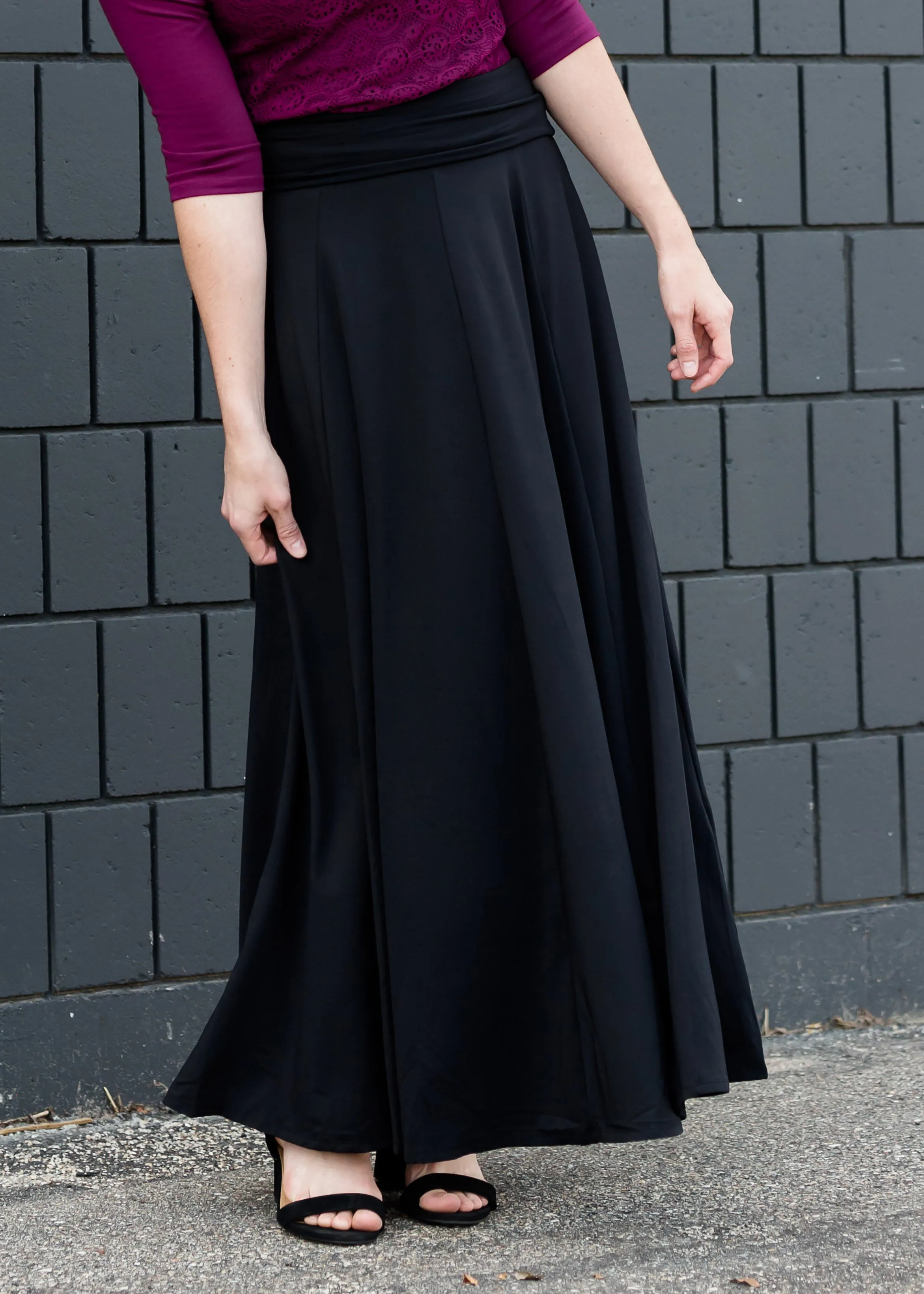 Feminine Flair Lined Maxi Skirt