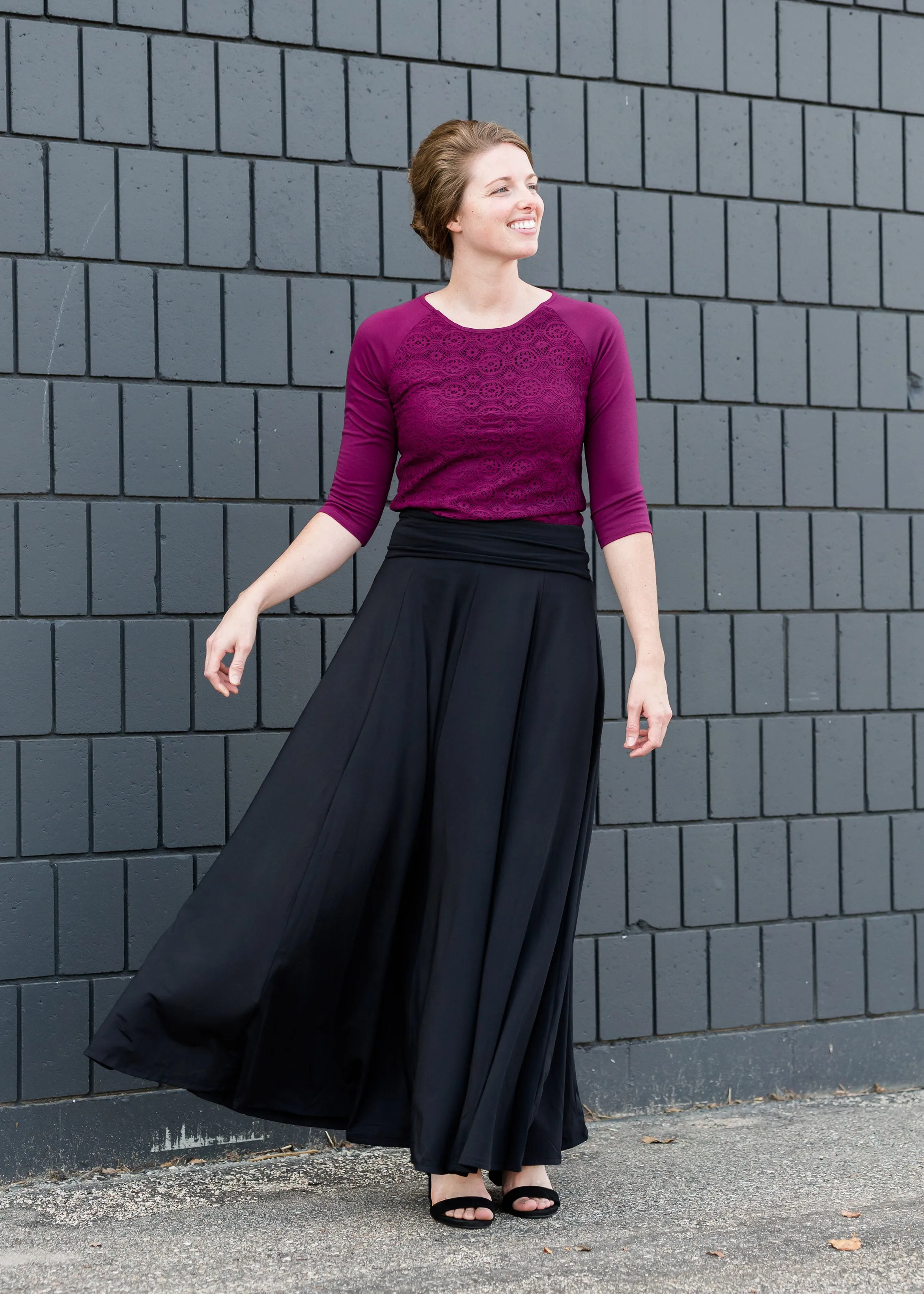 Feminine Flair Lined Maxi Skirt