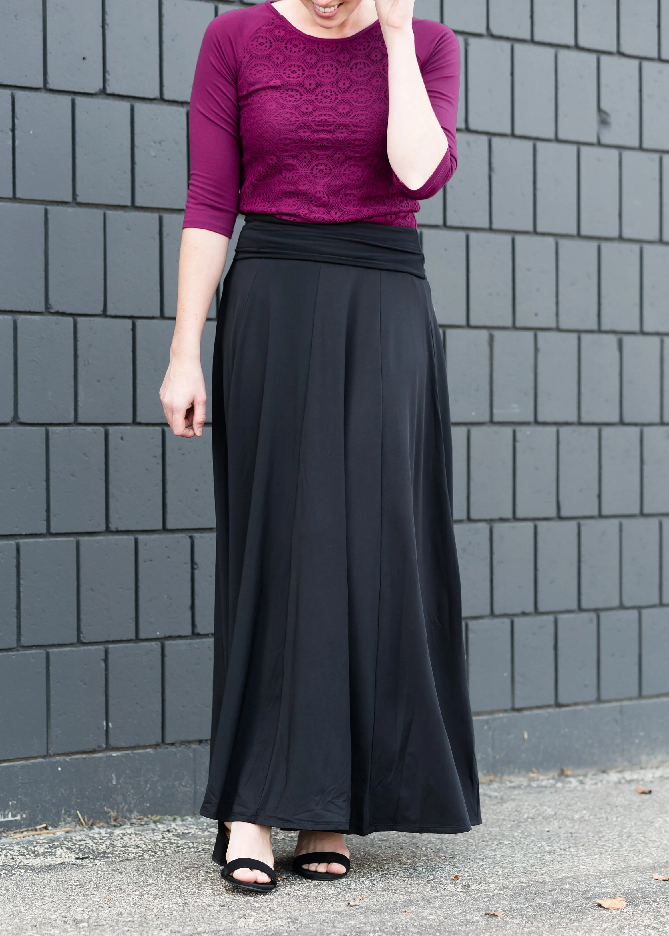 Feminine Flair Lined Maxi Skirt