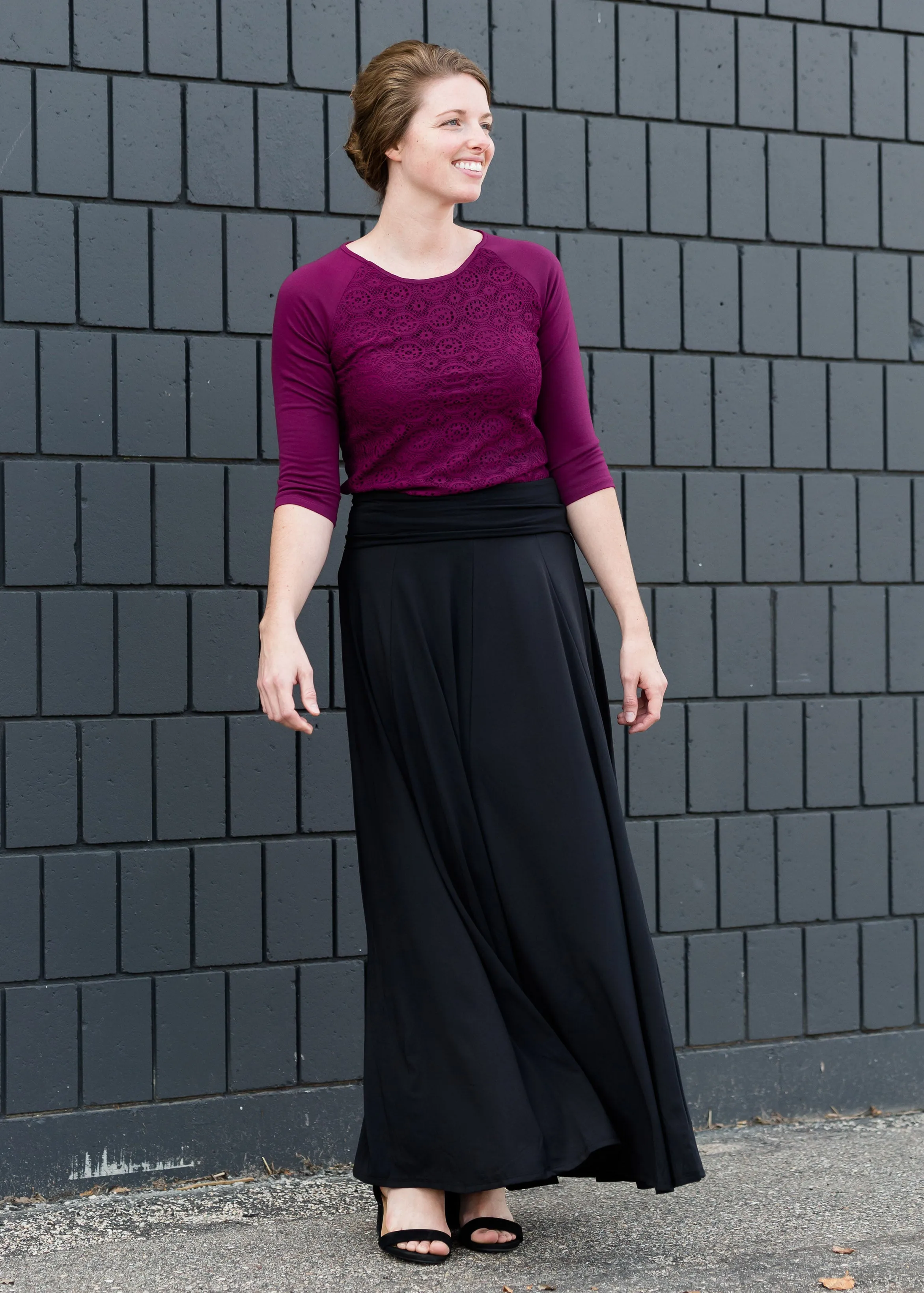 Feminine Flair Lined Maxi Skirt