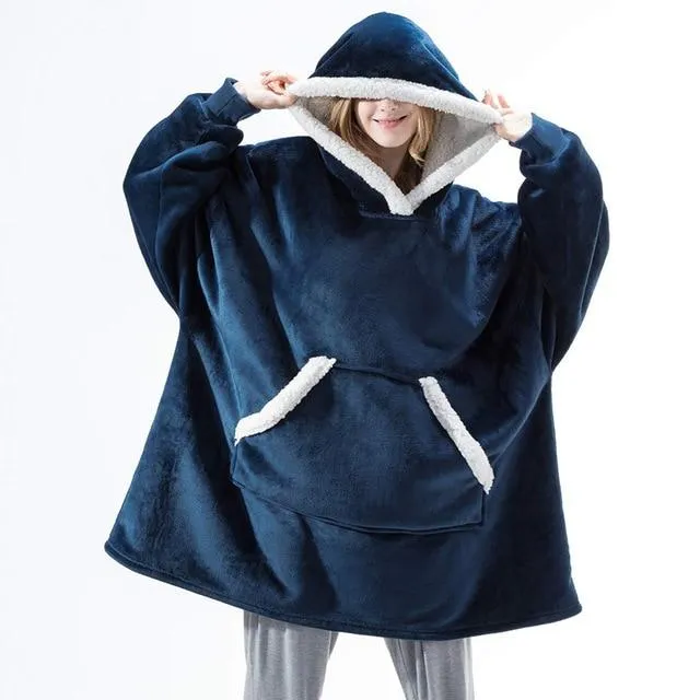 'Fluffie' Giant Hoodie with Sherpa Lining