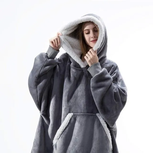 'Fluffie' Giant Hoodie with Sherpa Lining