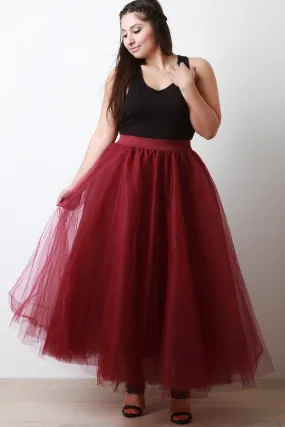 Fluffy Tulle Maxi Skirt