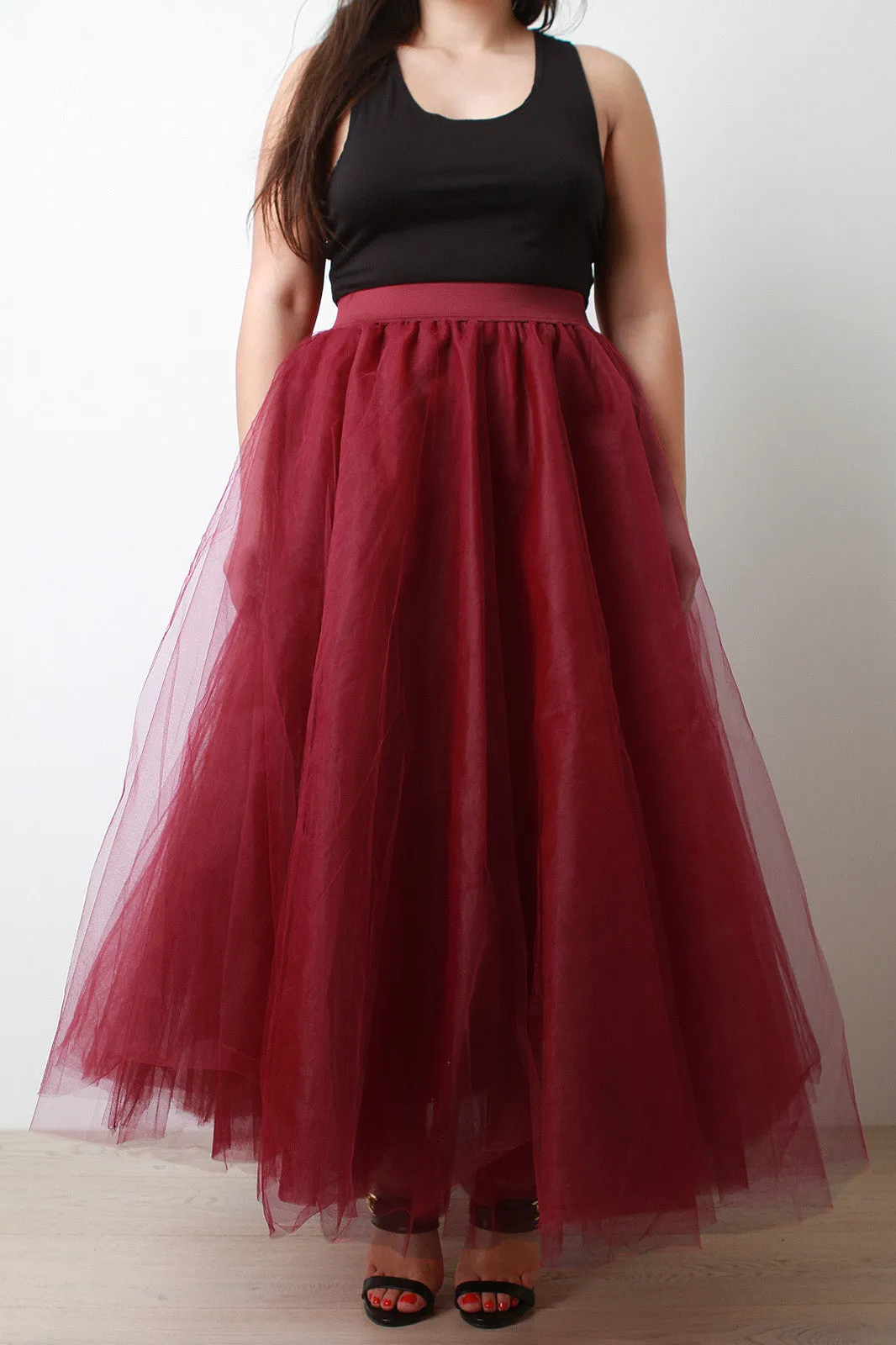 Fluffy Tulle Maxi Skirt