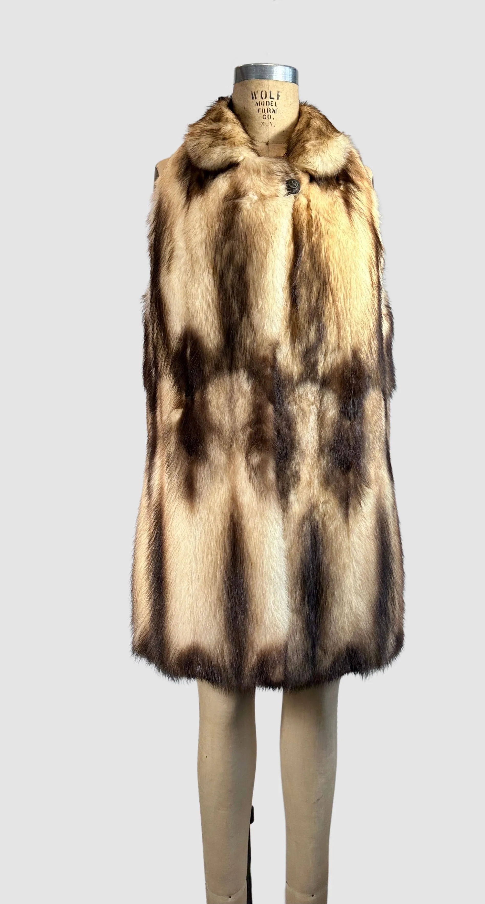 FUR REAL 70s Marvin Richards Stone Marten Vest • Medium