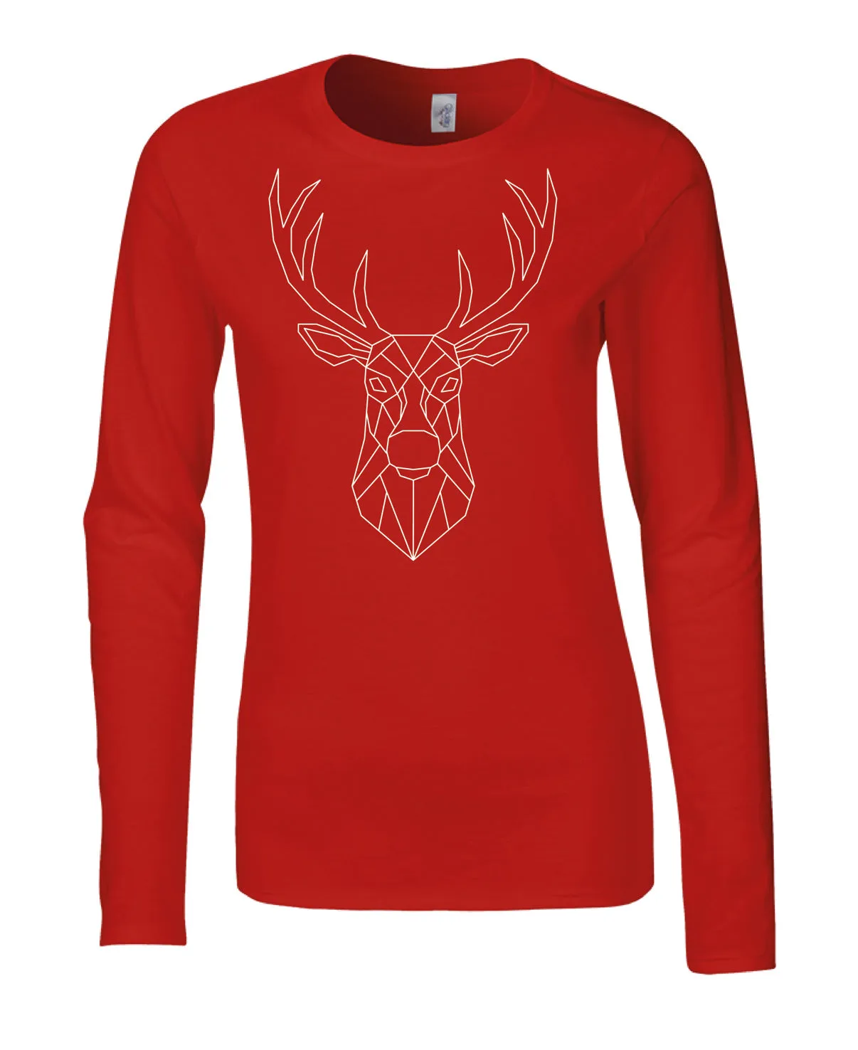 Geo Deer Ladyfit Longsleeve T-shirt