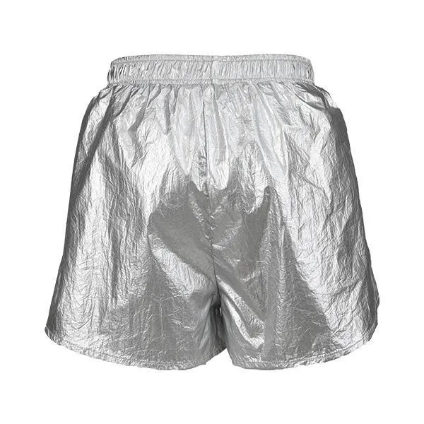 GIRLS METALLIZED SHORTS - SILVER