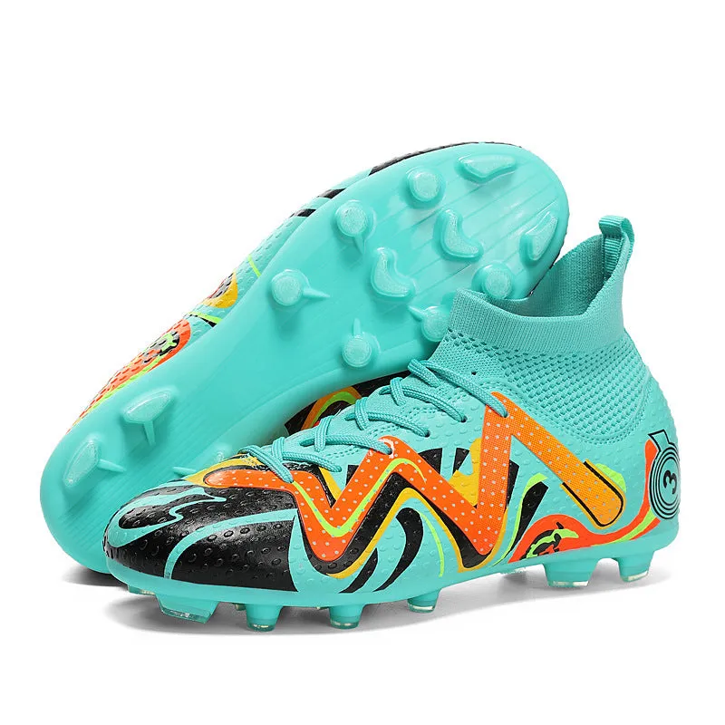 Graffiti High-Top Adult and Kids' Soccer Cleats, Non-Slip