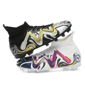 Graffiti High-Top Adult and Kids' Soccer Cleats, Non-Slip