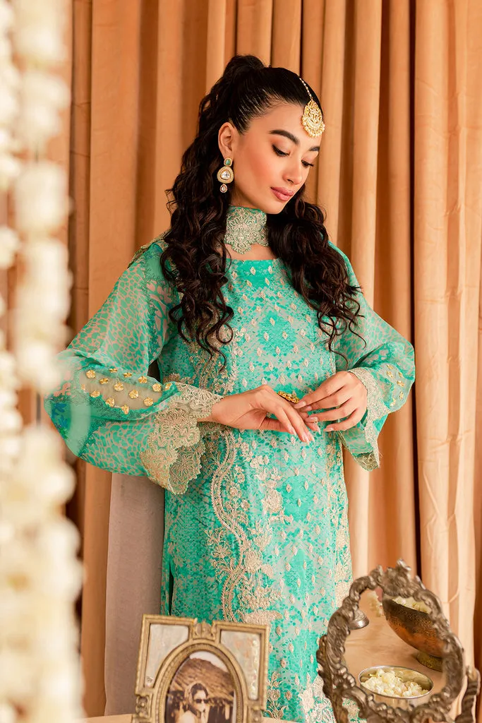 Green Chiffon Suit - Vasal Formals ’23 By Charizma | VSL-02